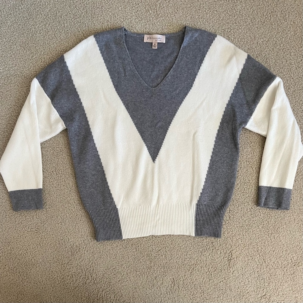 NWOT Philosophy Chevron Sweater